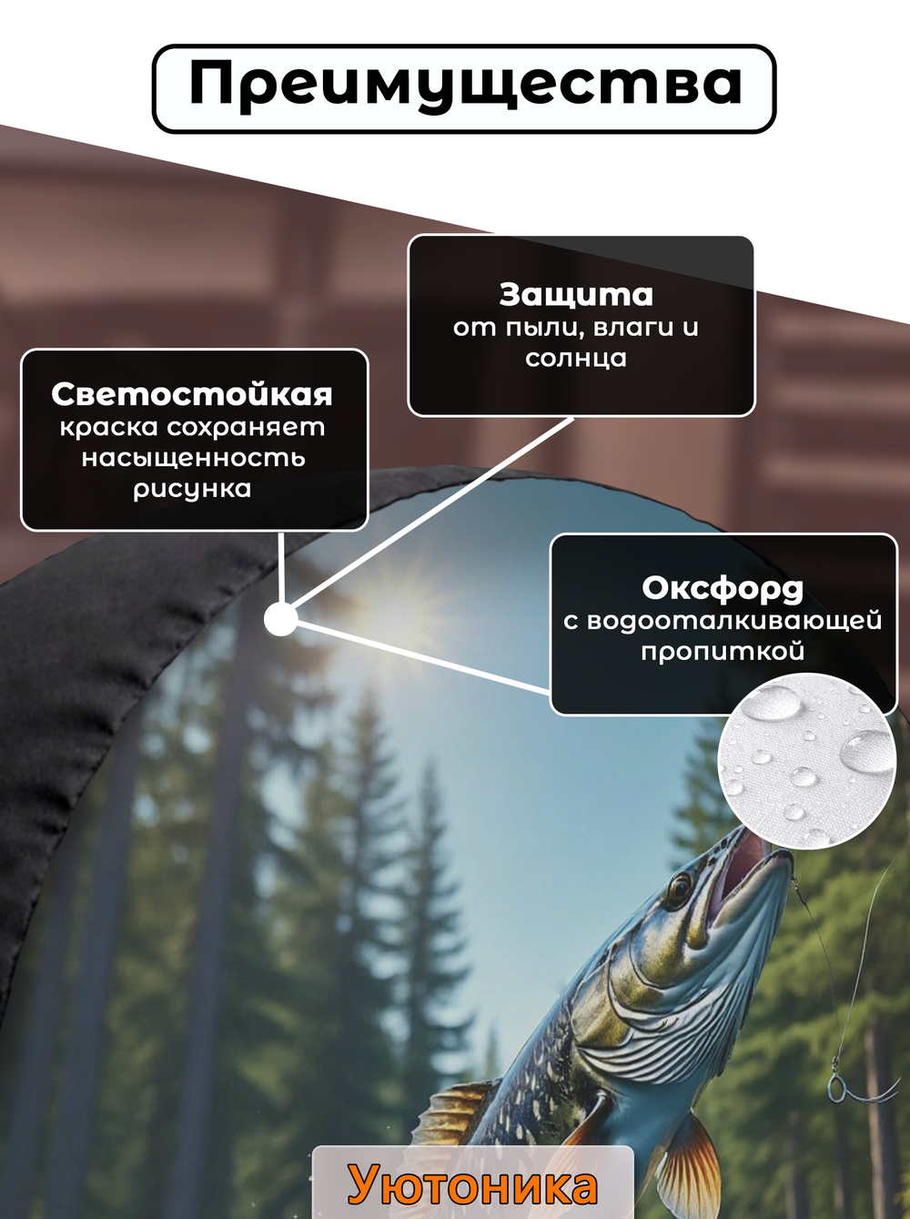 Комплект чехлов для запасного колеса с рисунком R14-17 (10 шт.)
