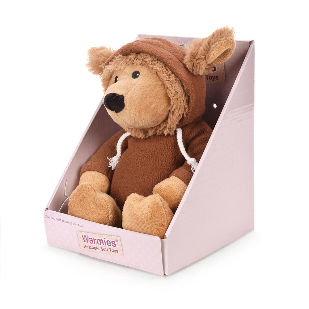 Игрушка-грелка Овечка в худи коричневая 25см.