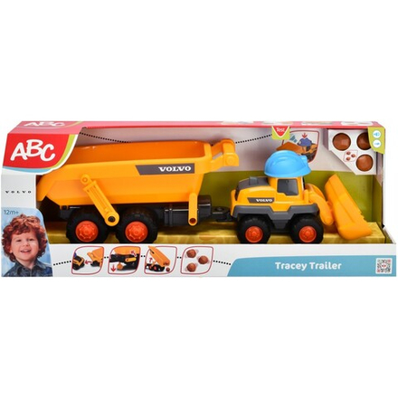 Dickie ABC - Строительная машина VOLVO с прицепом 65 см Звук 4119007