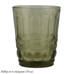 Lenardi 588-441 Набор из 6 стаканов 250 мл в под.уп.(х4) Зеленый