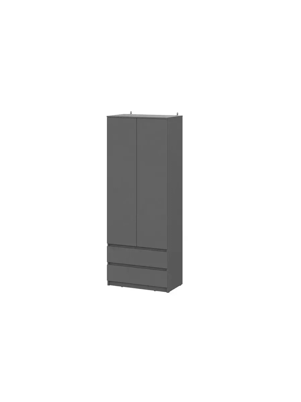 Прихожая с зеркалом Графит серый 180х46х200