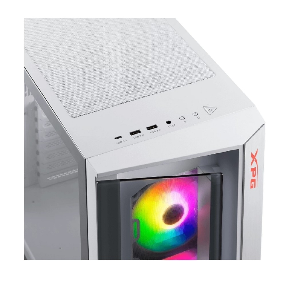 Корпус для компьютера XPG CRUISER WHITE (CRUISERST-WHCWW) (Midi-Tower, белый, TG, 120mm ARGB fan*3)