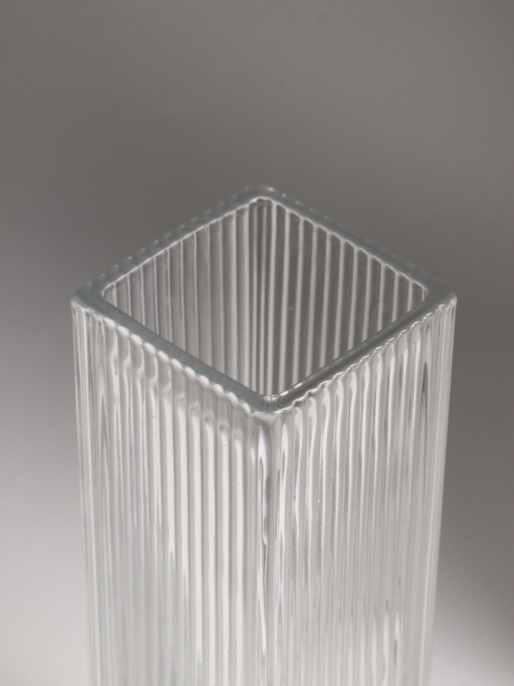 Ваза «Бритт», полосы, 24×8 см, стекло, прозрачная