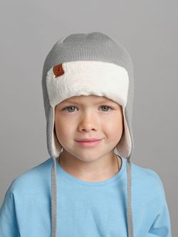 Шапка зимняя вязаная (Пепельный) ТОКИ