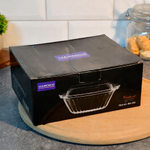 Кастрюля 1,07л стеклянная с крышкой, h10см, d21см, BW-003