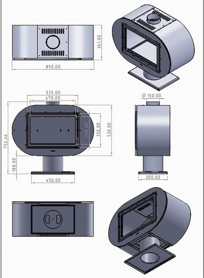 Печь-камин Sahara