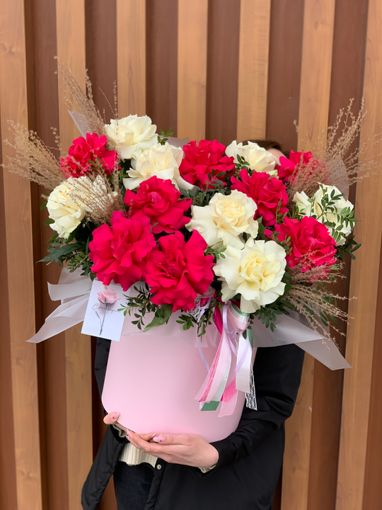 Шляпная коробка Клубника со сливками