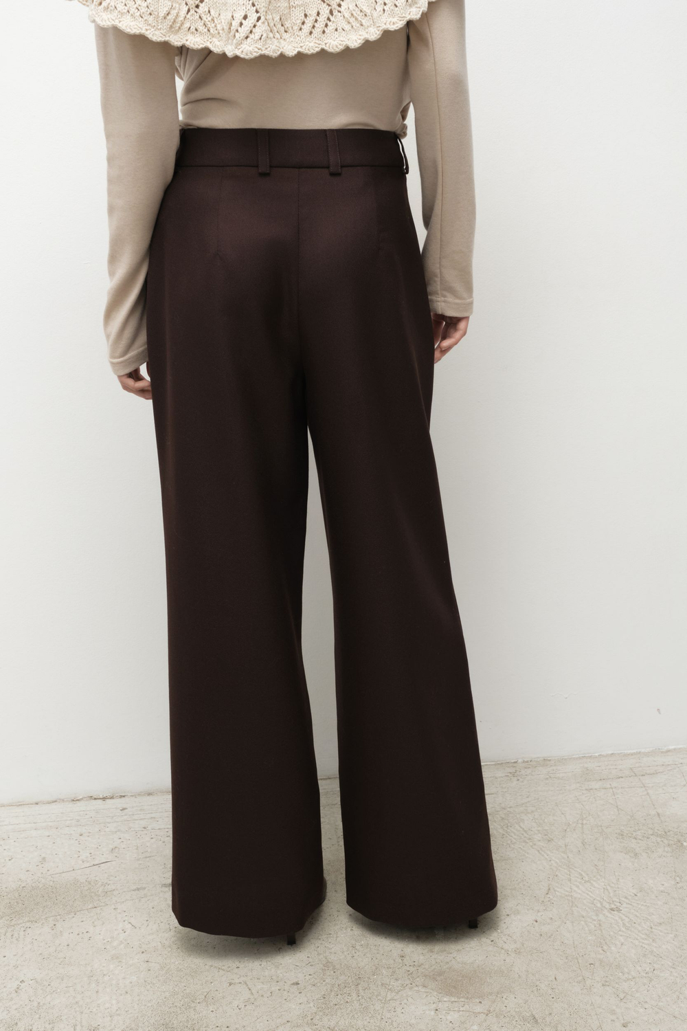 Брюки палаццо из полушерсти