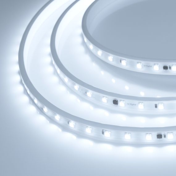Светодиодная влагозащищенная лента Arlight 8W/m 54LED/m 5060SMD холодный белый 10M 029403(2)