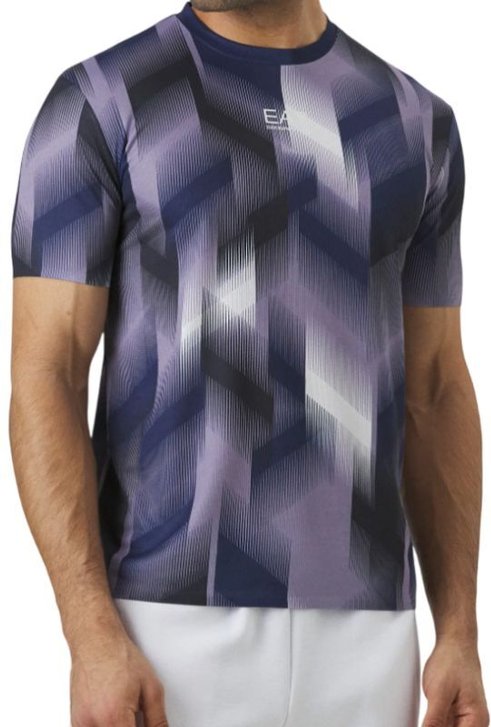 Мужская теннисная футболка EA7 Man Jersey - Фиолетовый