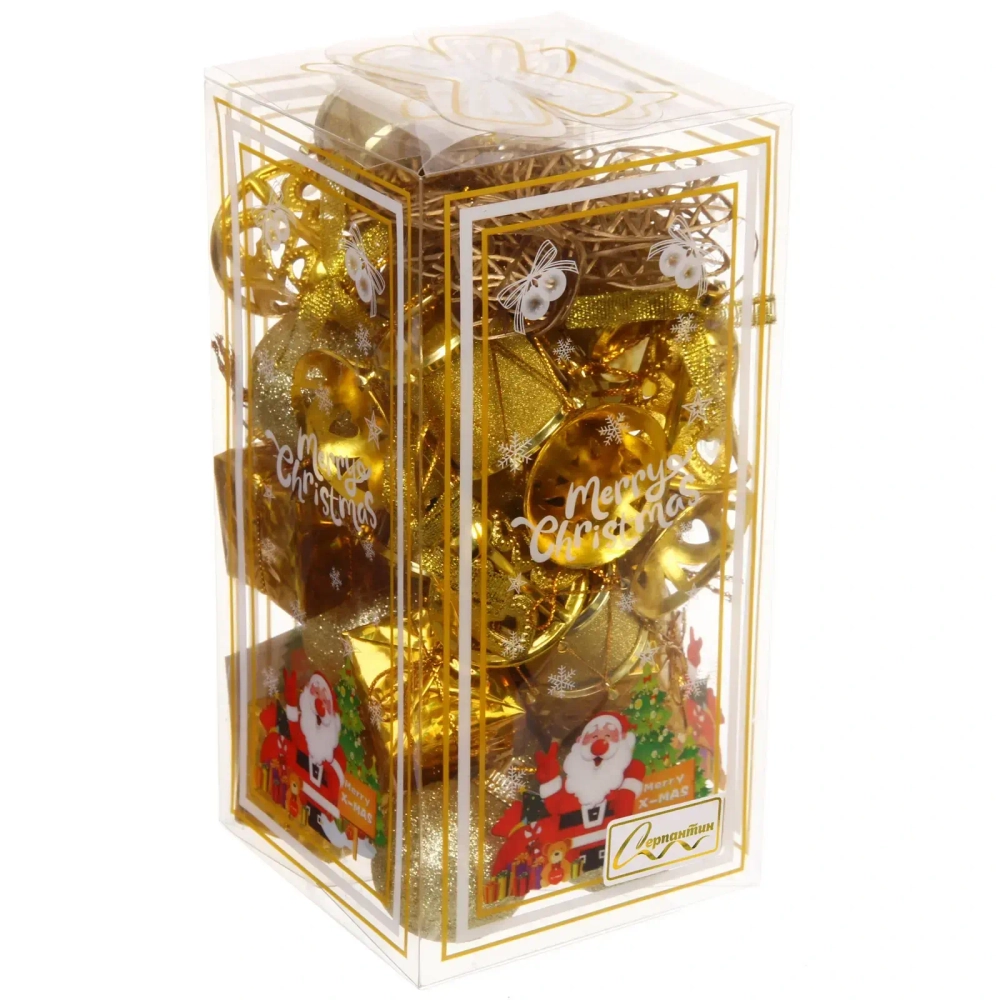 Набор украшений «Волшебство» 19.5*9.5*9.5 см (32 предмета), Золото