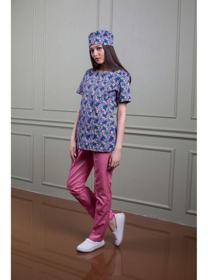 Блуза женская Z14-1424 (принт цветы)