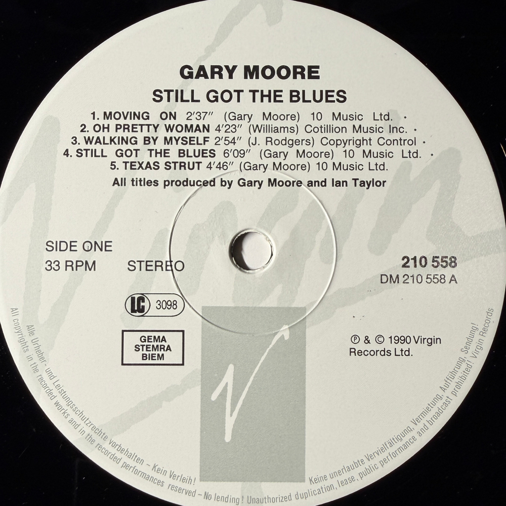 Виниловая пластинка Gary Moore - Still Got The Blues LP