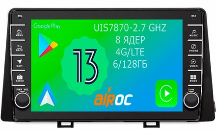 Магнитола для KIA Picanto 2017+ - Airoc AB-2332 (кнопки и крутилки), Android 13, TS20, 6/128Гб, SIM-слот, CarPlay