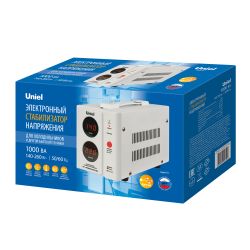 RS-1 1000W-RX-U WHITE REF Стабилизатор напряжения для холодильников. 1000ВА. USB разъем. TM Uniel