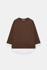 Свитшот с контрастными рукавами - ZARA