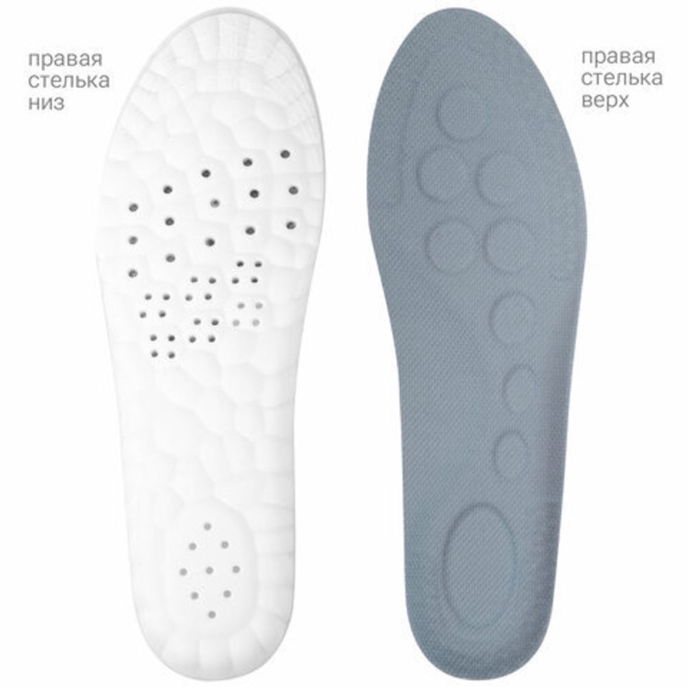 Стельки для обуви АНАТОМИЧЕСКИЕ С СУПИНАТОРОМ, материал PU PRO, размер RU 35-39 / EU 36-40, с линиями выреза, SHEGRA (ШЕГРА), 700740