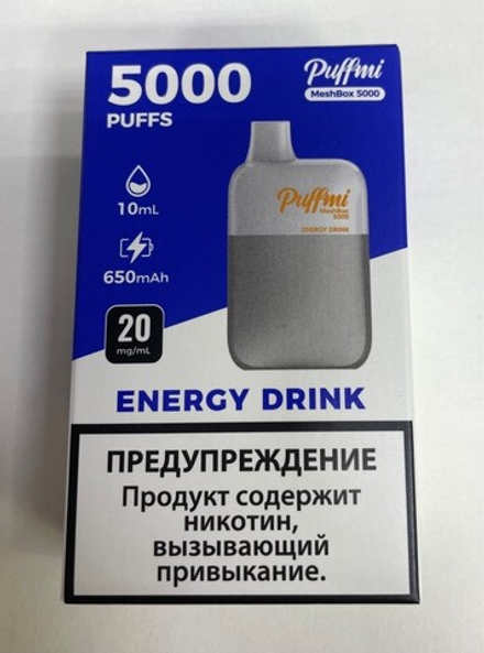 Puffmi Meshbox Energy drink (Энергетик) 5000 затяжек 20мг Hard (2% Hard)