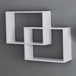 Полка настенная 3 ячейки белая в скандинавском стиле