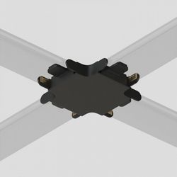 Соединитель X-образный для треков накладных Denkirs AIR BASE TR5234-BK