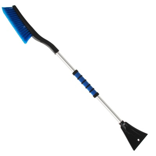 Щетка для уборки снега со скребком расщепленная щетина 90 см NEW GALAXY