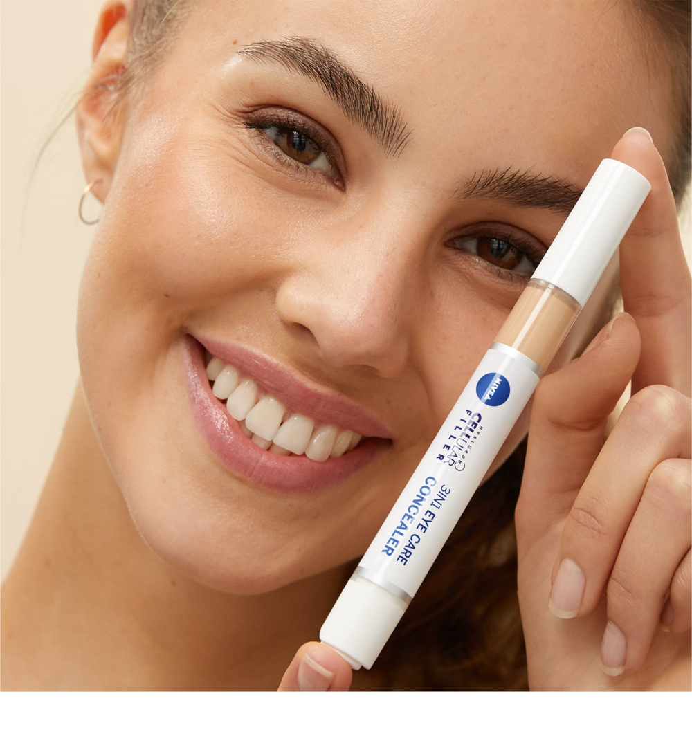 Nivea Hyaluron Cellular Filler - тонирующий увлажняющий крем для глаз /  02 Medium 4  ml  / GTIN 4005900853615