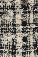 ЖАКЕТ ИЗ СЕРОГО ХЛОПКОВОГО ТВИДА С ЛЮРЕКСНОЙ НИТЬЮ