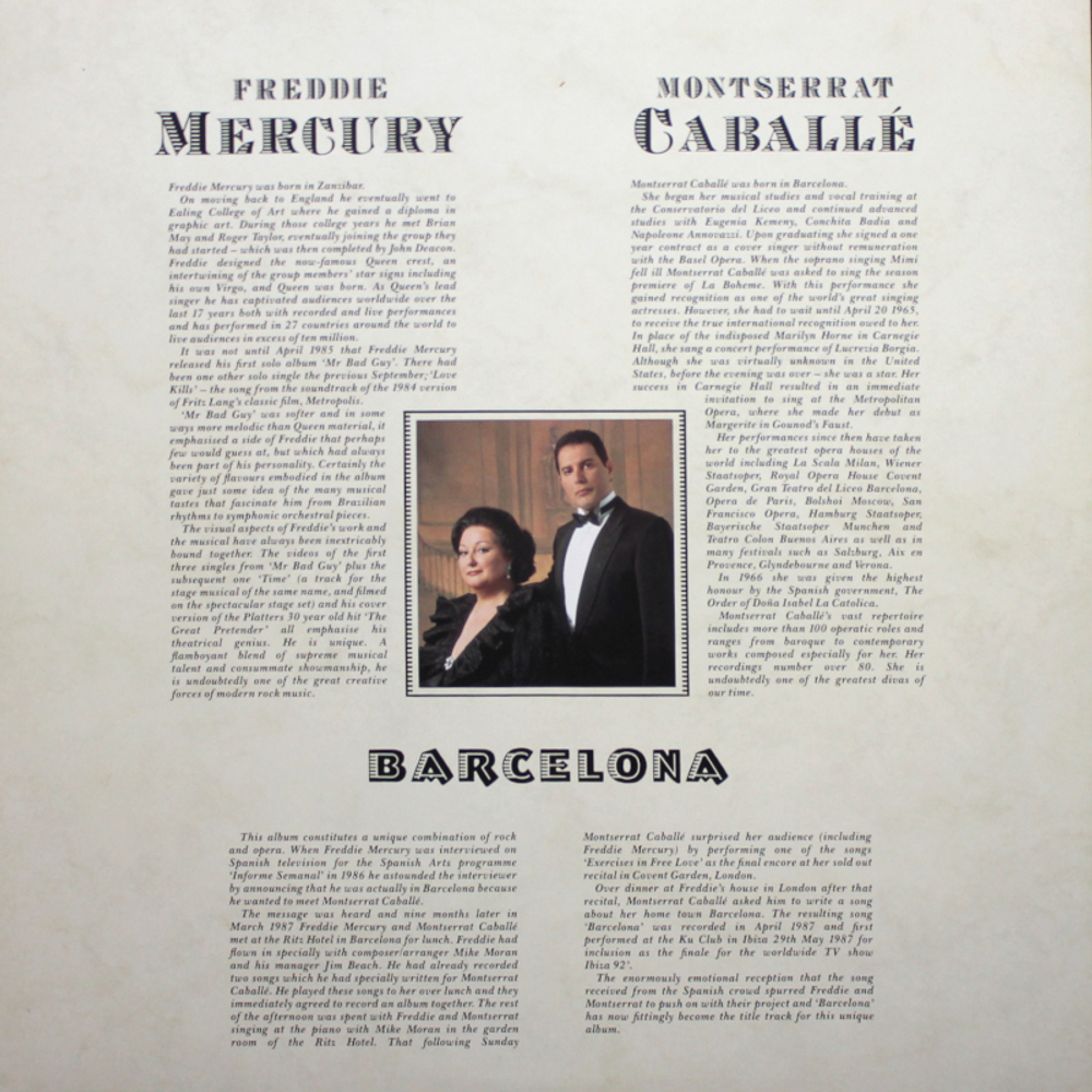 Freddie Mercury, Montserrat Caballe / Barcelona (LP)
