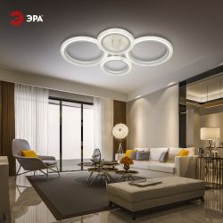 Светильник потолочный светодиодный ЭРА Модерн Ring CLL-1-59W 3K-6,5K RC WH с ДУ белый | Светильники SPB-6 с ДУ