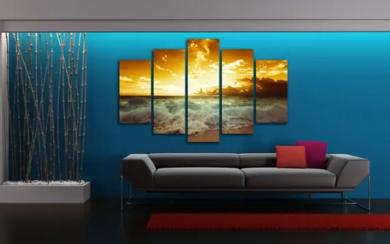 Модульная картина "Морской закат"