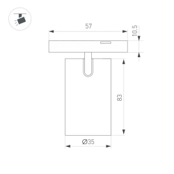 Светильник MAG-MICROCOSM-SPOT-R35-5W Warm3000 (BK, 36 deg, 24V) (Arlight, IP20 Металл, 3 года) 043252