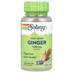 Solaray, True Herbs, имбирь, 100 растительных капсул (550 мг на капсулу)