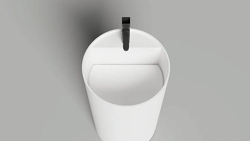 Раковина Salini ARMONIA ROUND TOP 01 S-Sense 130411TG 45 без отверстия под смеситель, белая