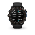 Часы для дайвинга Garmin Descent Mk3i, титановый угольно-серый, DLC, 51 мм, черный силиконовый ремешок, 010-02752-11