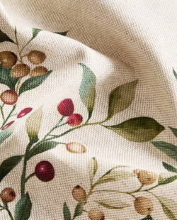 ZARA HOME КУХОННЫЕ ПОЛОТЕНЦА С РОЖДЕСТВЕНСКИМ ПРИНТОМ (НАБОР ИЗ 2 ШТ.), ЭКРЮ