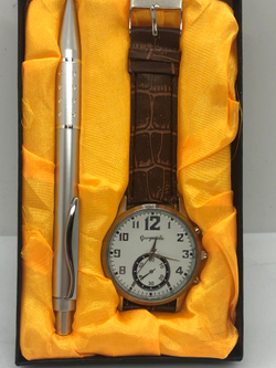 Набор подарочный 2в1 (ручка+часы) микс