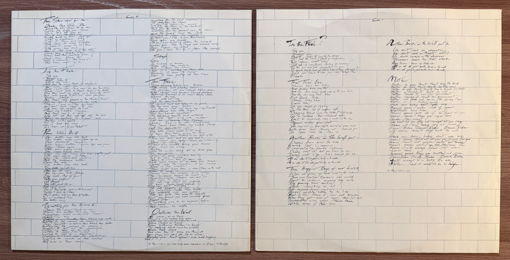 Pink Floyd - The Wall 2LP (Швеция 1979г.)