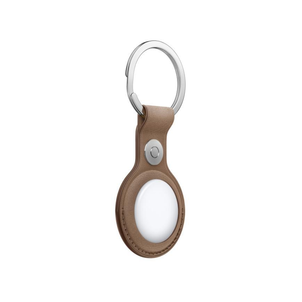 Тканевый брелок с заводным кольцом Apple FineWoven Key Ring для AirTag, Светло-бежевый