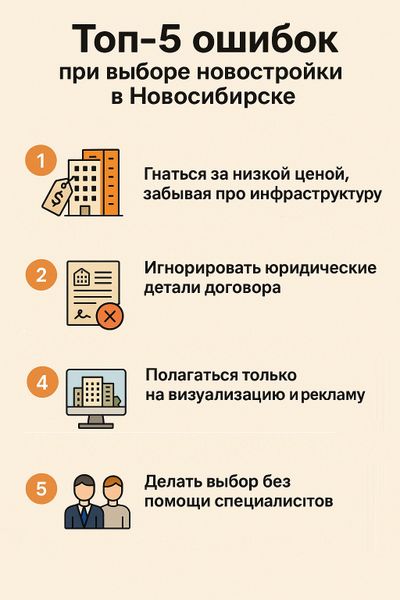 Топ-5 ошибок при выборе новостройки в Новосибирске