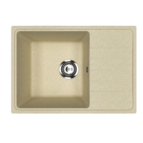Мойкa ML-GMU06 УЛЬТРА с крылом, бежевый камень, 600*420 мм (глуб. чаши 170)