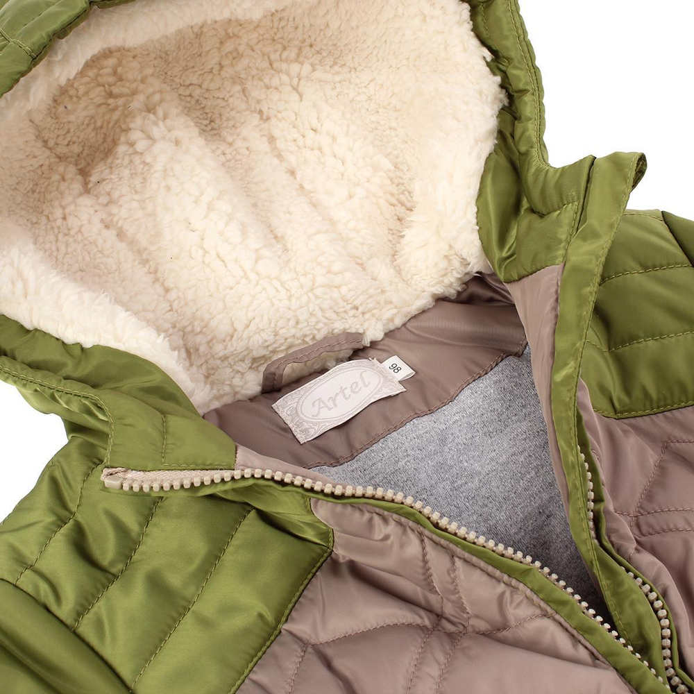 Куртка Орэнда 200 гр. р.3 (98) бежевый/св.зеленый