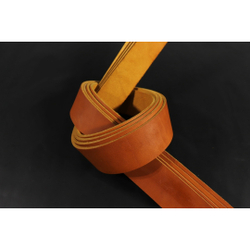 Ременная заготовка рыжая с жировой отделкой