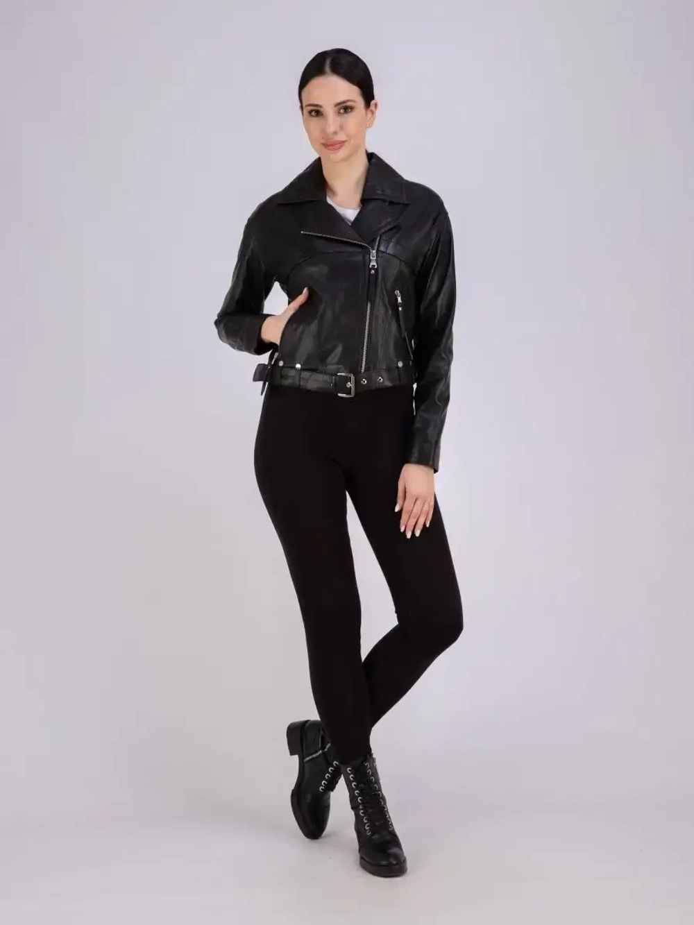 Кожаная куртка весна из натуральной кожи