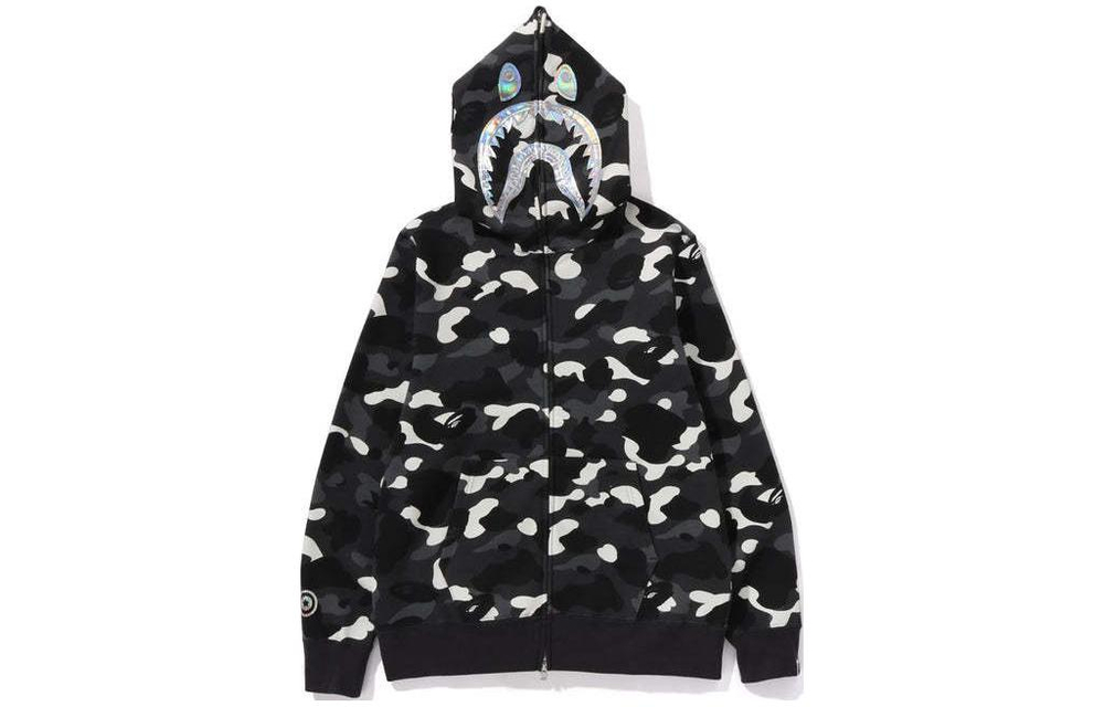 A Bathing Ape City Camo Shark Full Zip Худи Ss24 черный
