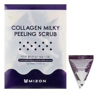 MIZON Молочный пилинг-скраб для лица с коллагеном Collagen Milky Peeling Scrub 24*7г