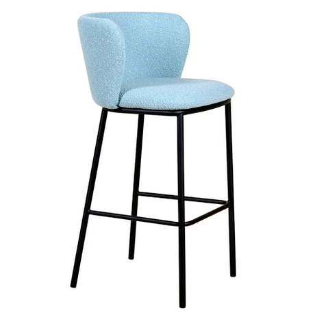 Стул барный Bergenson Bjorn Foggy букле голубая пудра