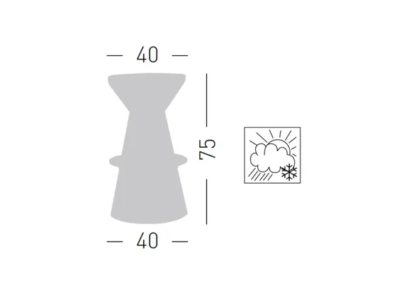 Барный табурет Roller 75, белый