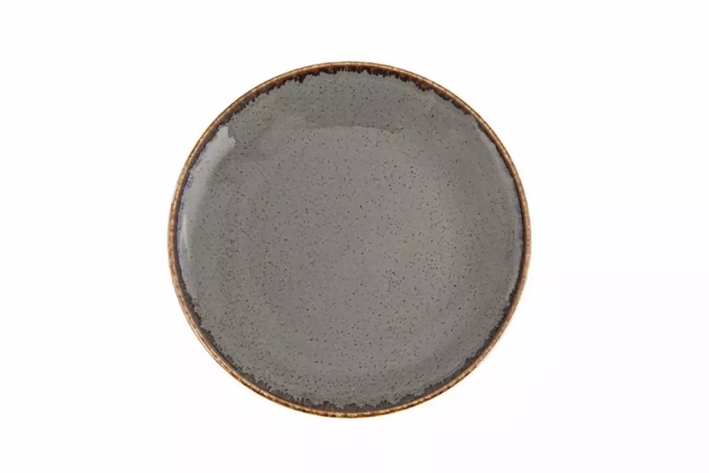 Тарелка 18 см / мелкая без рима / DARK GREY