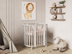 Кроватка детская Incanto Nova Lux c наклоном дна цвет серый/белый