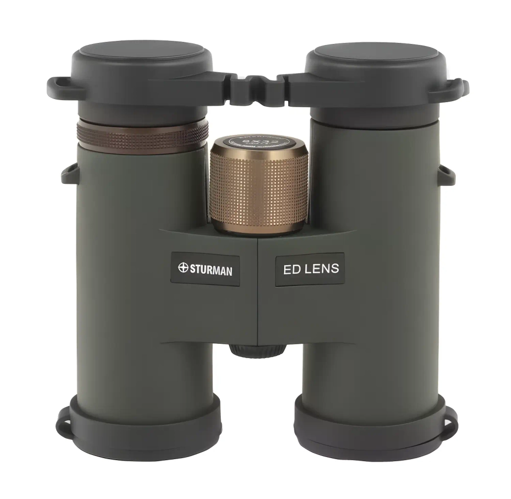 Бинокль Sturman 8x32 ED с крышками на объективы